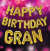 Gran Balloons Birthday Card