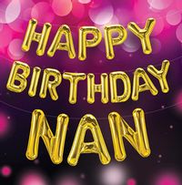 Nan Balloons Birthday Card