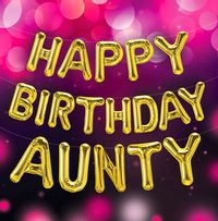 Aunty Balloons Birthday Card