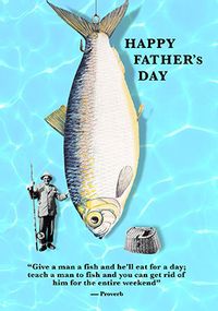 Tap to view Give a Man a Fish Father's Day Card
