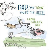 Dad Mow You're the Best Father's Day Card