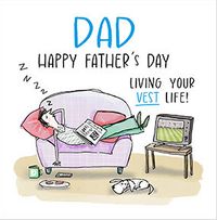Dad Vest Life Father's Day Card