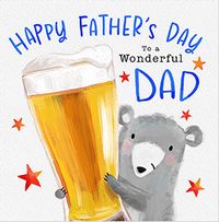Wonderful Dad Bear Father's Day Card