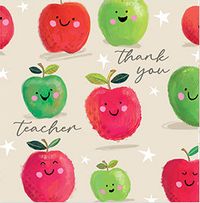 Thank You Teacher Apples Card