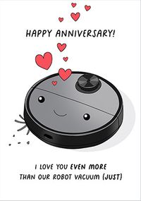 I Love You More Than Our Robot Vacuum Anniversary Card