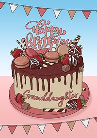 Granddaughter Cake Birthday Card