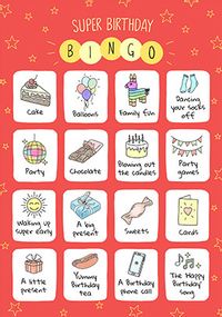 Tap to view Super Bingo Birthday Card
