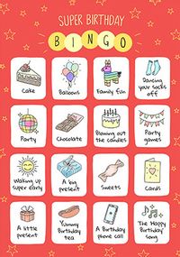 Super Bingo Birthday Card