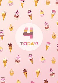 Tap to view 4 Today Ice Cream And Cupcakes Birthday Card