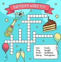 Tap to view Birthday Word Fit Card