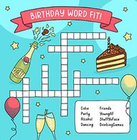 Tap to view Birthday Word Fit Card