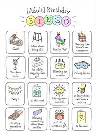 Adult Bingo Birthday Card
