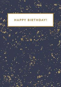 Gold Dust Birthday Card