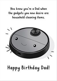 Cleaning Gadgets Dad Birthday Card