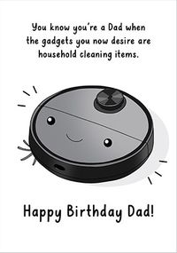 Tap to view Cleaning Gadgets Dad Birthday Card