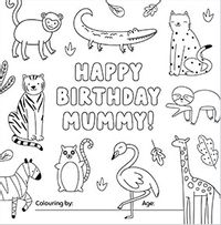 Animals Mummy Birthday Card