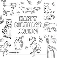 Animals Nanny Birthday Card