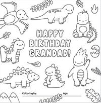 Dinos Grandad Birthday Card