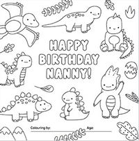 Dinos Nanny Birthday Card