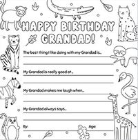 Animal Prompts Grandad Birthday Card