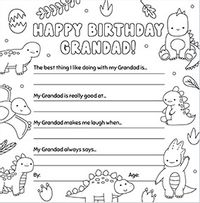 Tap to view Grandad Dino Prompts Birthday Card