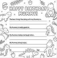 Tap to view Mum Dino Prompts Birthday Card