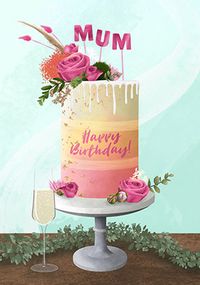 Mum Birthday Cake Card