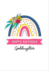 Rainbow Goddaughter Birthday Card