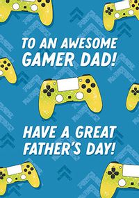 Tap to view Awesome Gamer Dad Father's Day Card