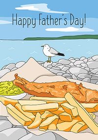 Tap to view Fish and Chips Father's Day Card