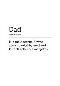 Tap to view Dad Definition Father's Day Card