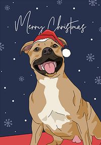 Staffie Christmas Card