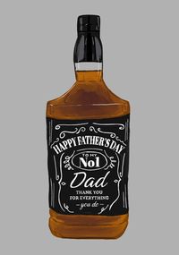 Whiskey No 1 Dad Fathers Day Card