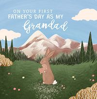 Tap to view Bunny 1st Fathers Day Grandad Card
