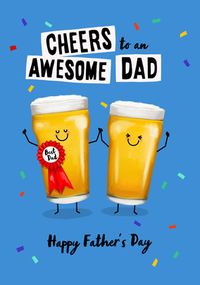 Cheers Awesome Dad Father's Day Card