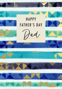 Happy Father's Day Dad Stripy Father's Day Card