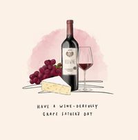 Wine And Cheese Father's Day Card