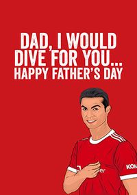 Tap to view Dad I'd Dive for You Father's Day Card
