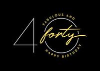 Tap to view Fabulous and Forty Birthday Card