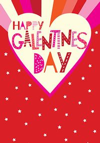 Happy Galentine day Stars Valentine Card