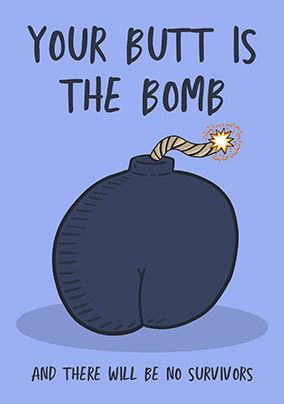 Butt Bomb Anniversary Card