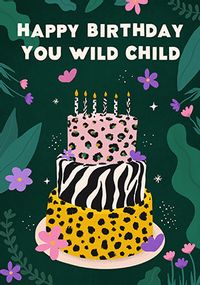 Wild Child Birthday Card