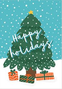 Tap to view Happy Holidays Tree Christmas Card