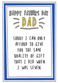 Tap to view The Same Quality Father's Day Card