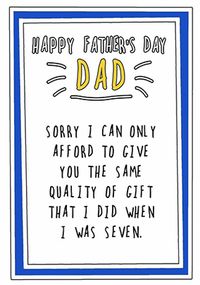 Tap to view The Same Quality Father's Day Card