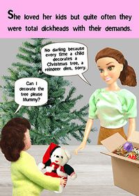 Demanding Children Christmas Card