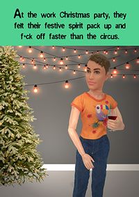Party Festive Spirit Christmas Card