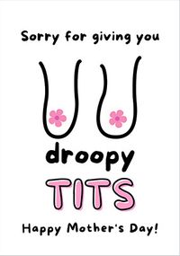 Tap to view Droopy Tits Funny Mother's Day Card