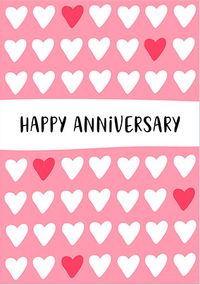 Tap to view White Hearts Happy Anniversary Card