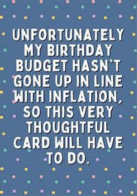 Tap to view Birthday Budget Birthday Card